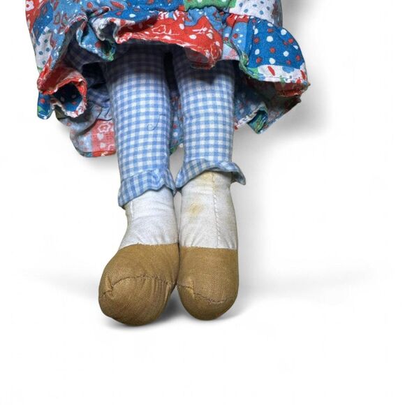 Vtg Knickerbocker Patchwork Holly Hobbie Rag Doll - Picture 8 of 8